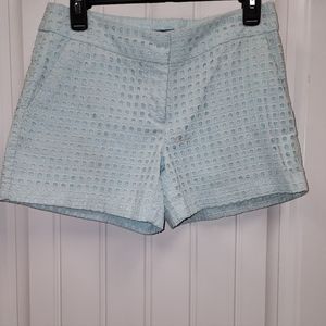 Baby Blue Perforated Shorts